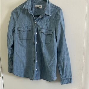 Old Navy Light Blue Casual Button Down Shirt